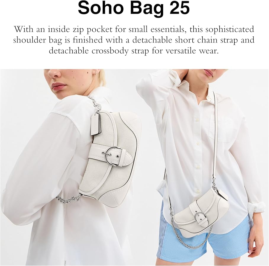 Amazon.com: Coach Soho Bag 25 in Signature Jacquard, LH/Cloud